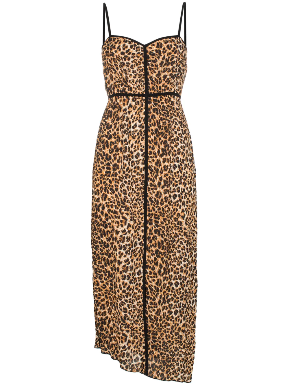 Nanushka Tops NANUSHKA MIDIKLEID MIT LEOPARDEN-PRINT - BRAUN