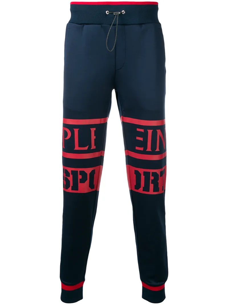 Plein Sport зауженные джоггеры с логотипом