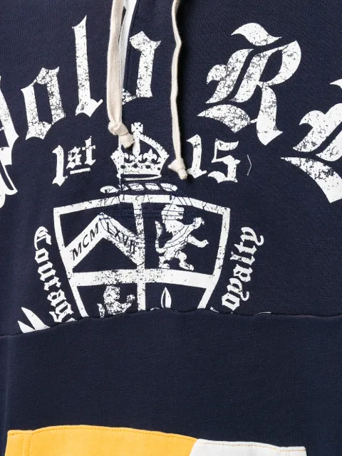 patchwork rugby hoodie