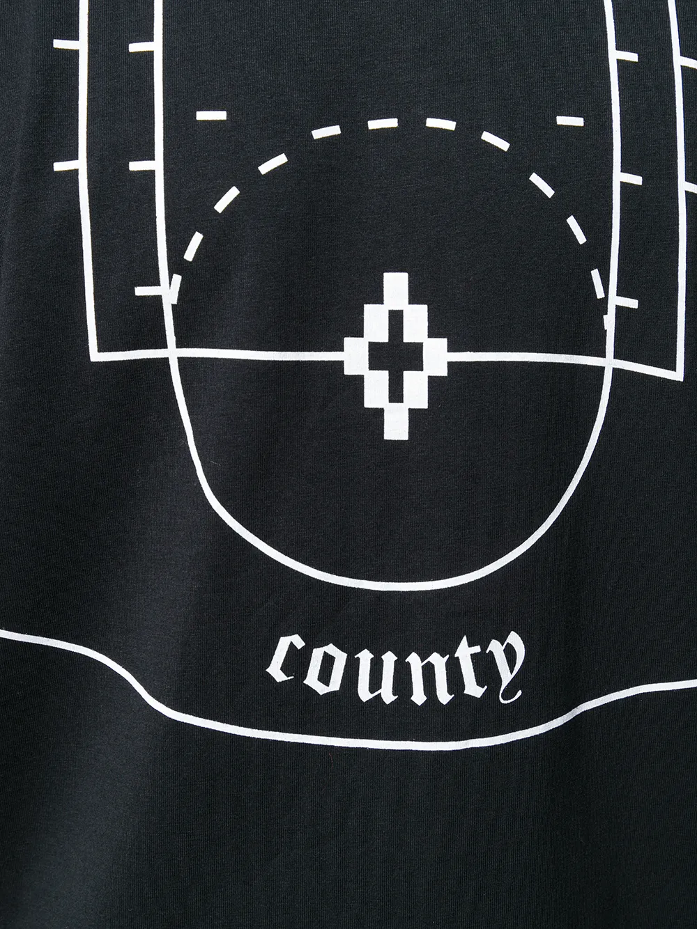 COUNTY OF MILAN NBA Court T-shirt Zwart