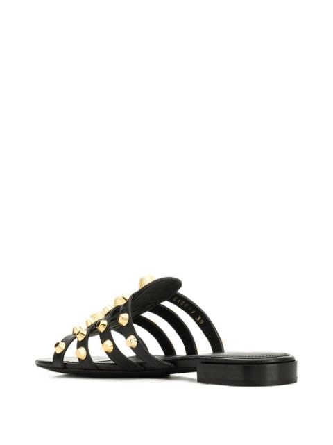 balenciaga studded flat sandals