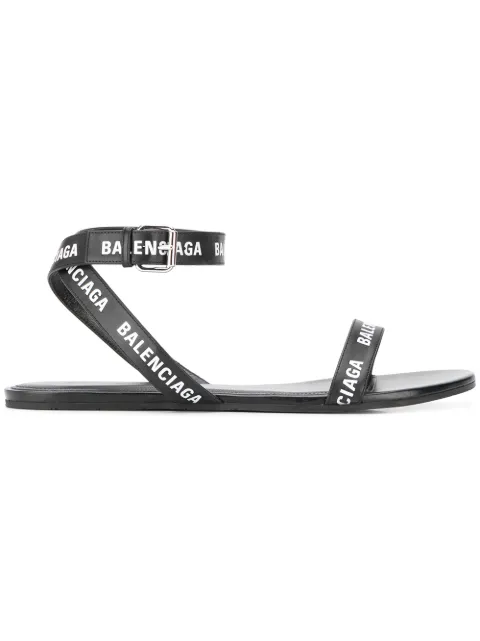 balenciaga logo sandals