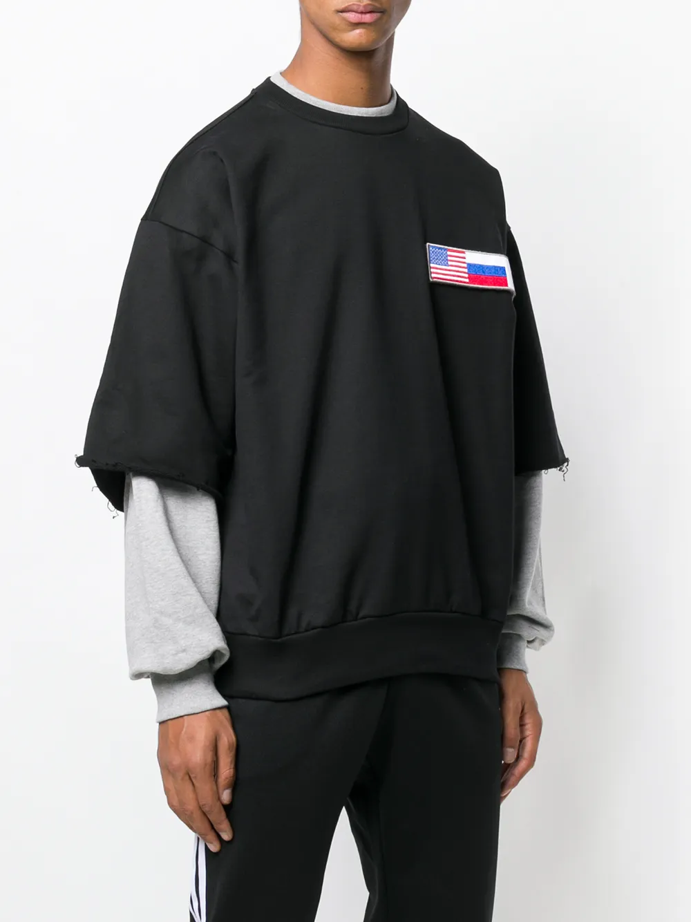 gosha rubchinskiy layered sweatshirt