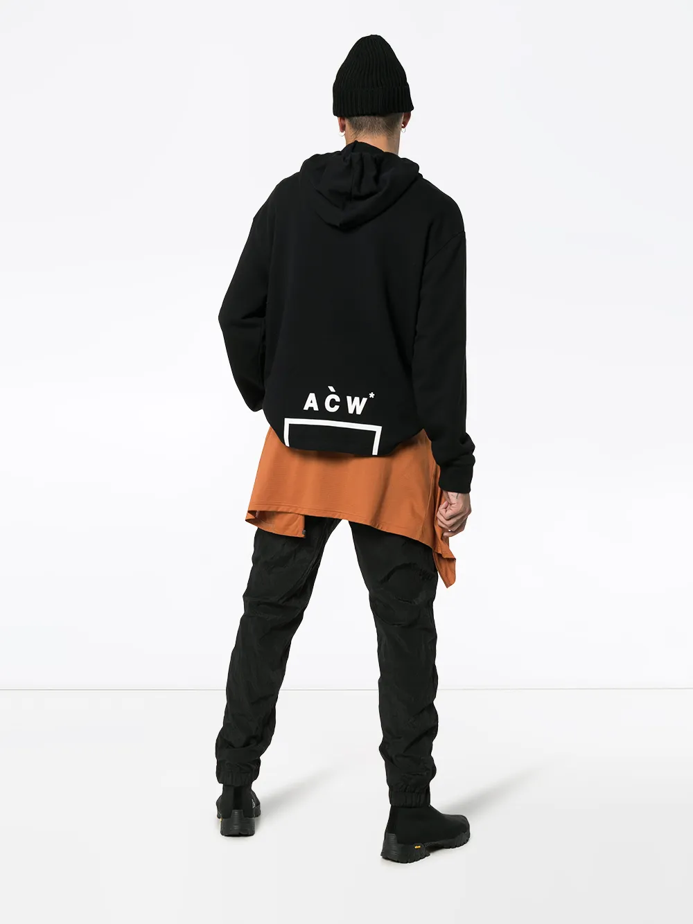 A Cold Wall A Cold Wall Logo Print Hooded Jumper Black