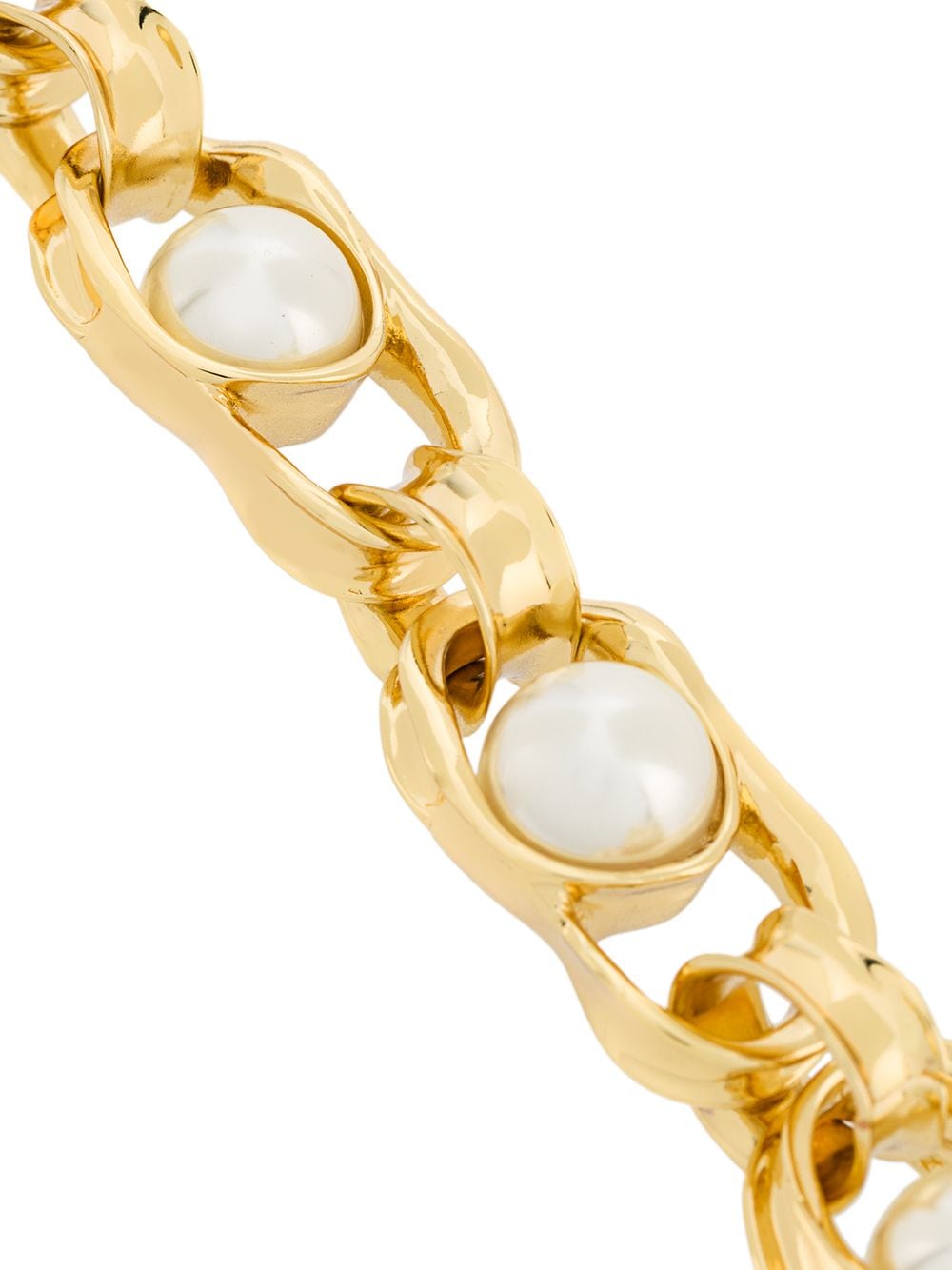 Shop Coup De Coeur Liquid Pearl Necklace In Gold