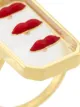 Eshvi enamelled lips ring