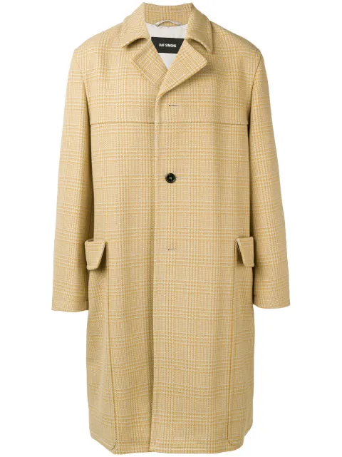 raf simons 超大款花呢格纹外套