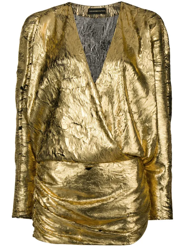 alexandre vauthier gold dress