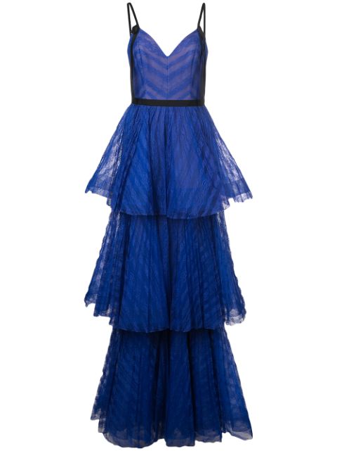 Marchesa notte long outlet empire line dress