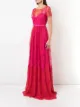 Marchesa Notte Vestido longo com renda
