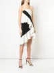 Marchesa Notte bandeau ruffle dress