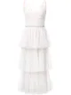Image 1 of Marchesa Notte frilled midi dress