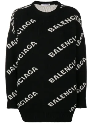 balenciaga women's black jumper