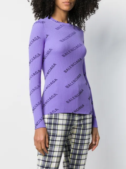 balenciaga purple jumper