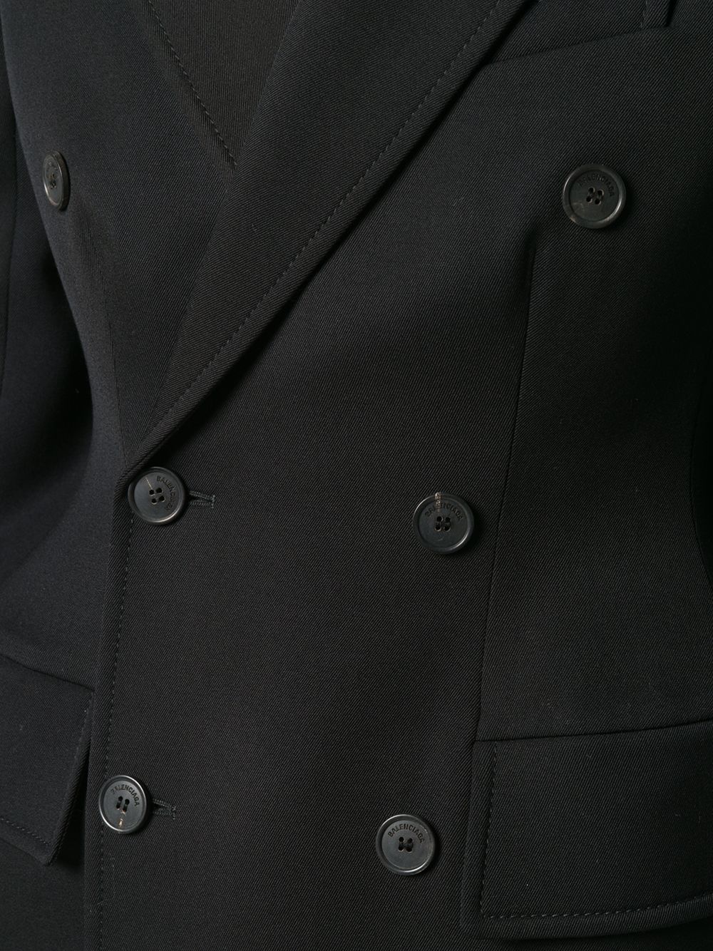 Balenciaga Hourglass Double-breasted Coat In Black | ModeSens