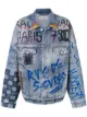 Image 1 of Balenciaga graffiti oversized denim jacket