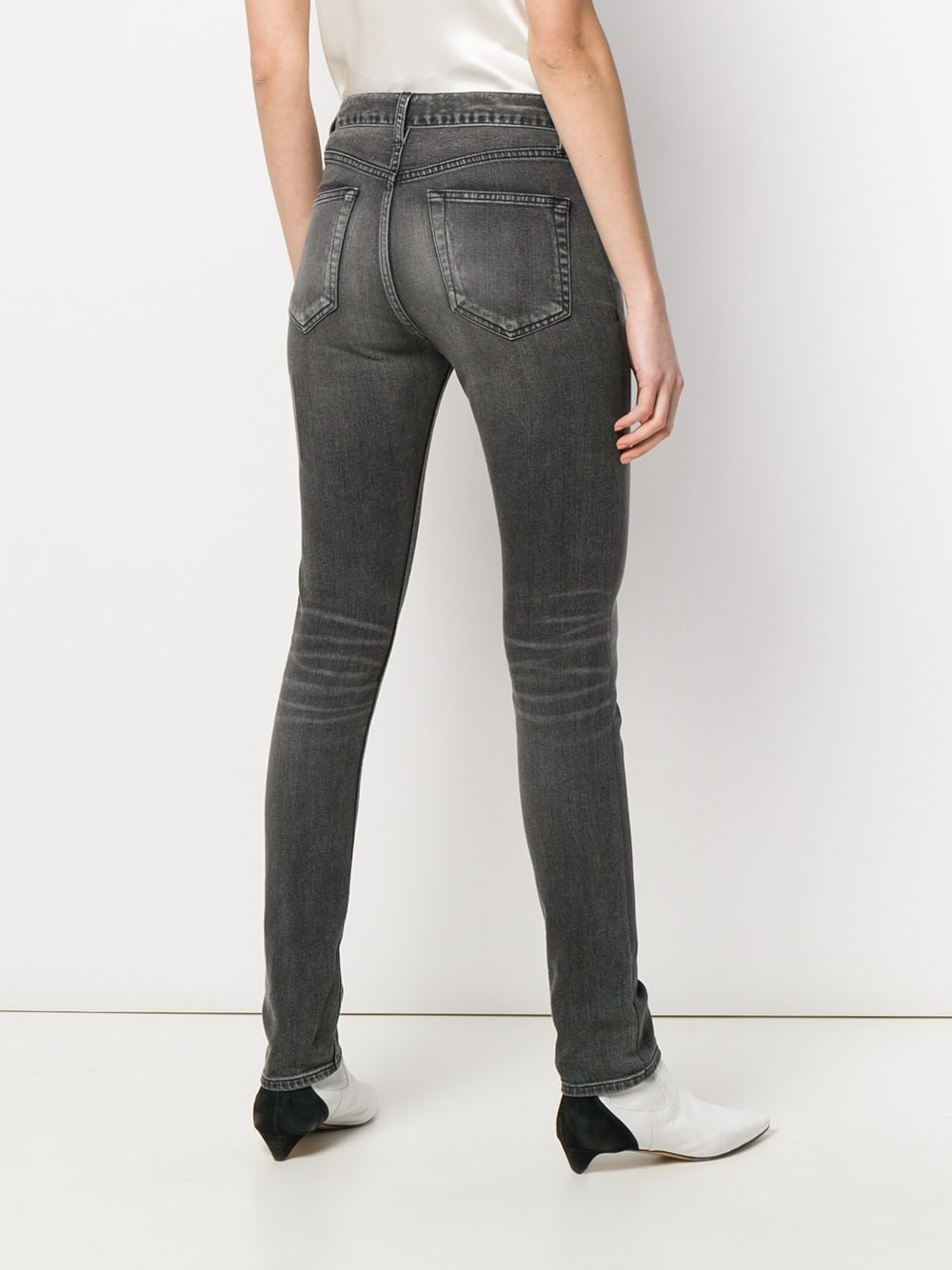 фото Balenciaga джинсы скинни из вареного денима