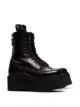 Image 2 of R13 black Double Stack lace-up leather boots