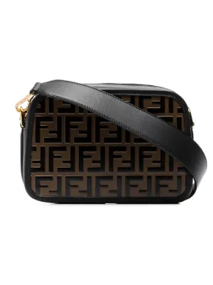 Brown And Black Logo Leather Cross Body Bag Brown And Black Logo Leather Cross Body Bag