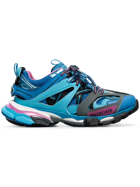 Click to view more detailed imagery on our partner's website Balenciaga Men's 542023W1Gb54162 Light Blue Leather Sneakers In 4162 Blue