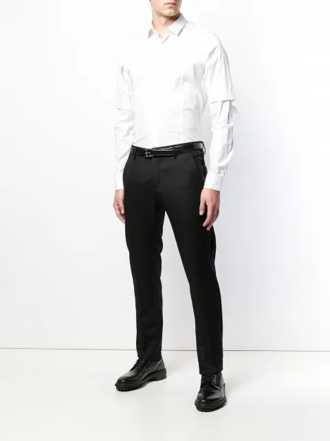 LES HOMMES LES HOMMES D-RING BUCKLE SHIRT - WHITE