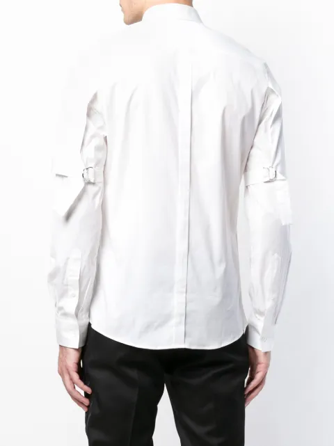 LES HOMMES LES HOMMES D-RING BUCKLE SHIRT - WHITE