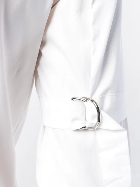 LES HOMMES LES HOMMES D-RING BUCKLE SHIRT - WHITE
