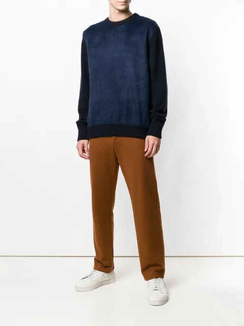 ROBERTO COLLINA ROBERTO COLLINA CREW NECK FUR JUMPER - BLUE