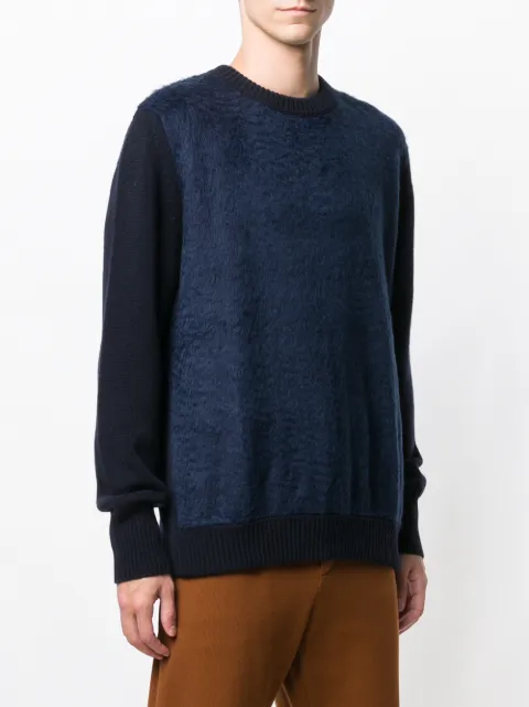 ROBERTO COLLINA ROBERTO COLLINA CREW NECK FUR JUMPER - BLUE