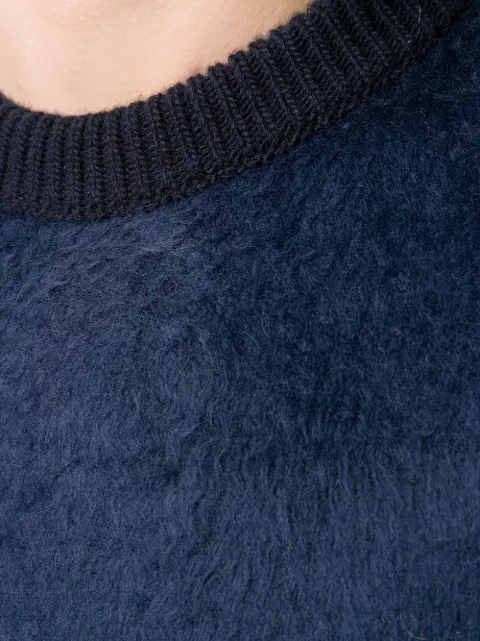 ROBERTO COLLINA ROBERTO COLLINA CREW NECK FUR JUMPER - BLUE