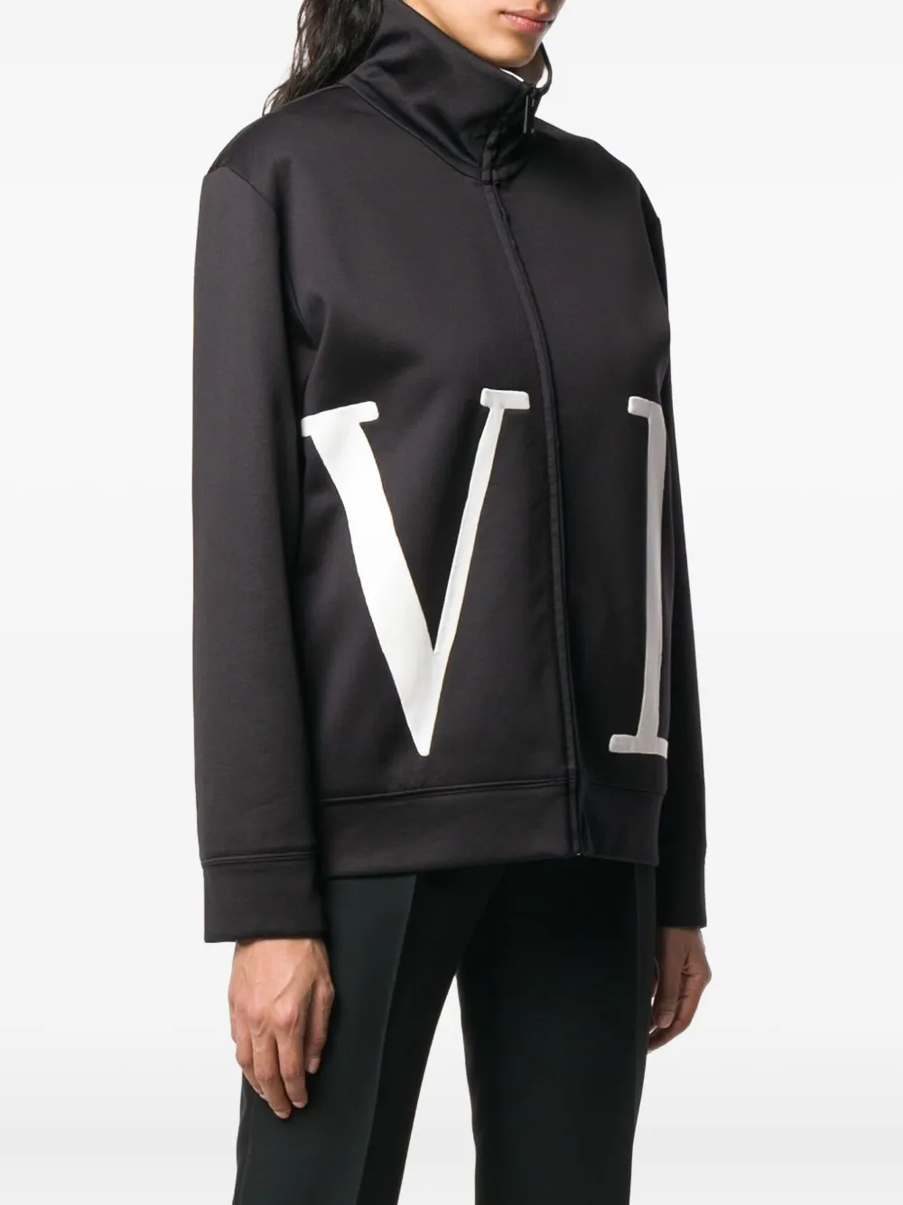 Valentino Garavani Sweater met rits Zwart