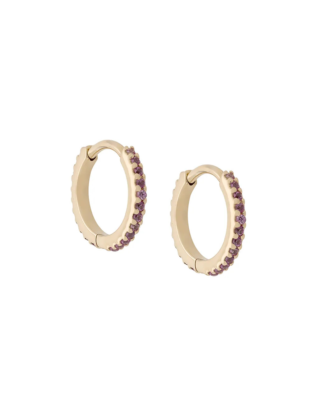 

Maria Black aretes Wave Huggies en oro amarillo de 14kt y zafiro - Dorado