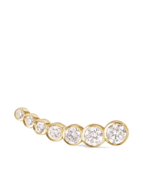 Sophie Bille Brahe 18kt yellow gold petite Croissant De Lune diamond earring