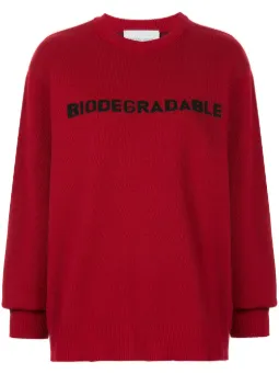 'biodegradable' Knit Sweater Knit 'biodegradable' Strateas Sweater Carlucci Strateas Carlucci 1TvxUwwYq