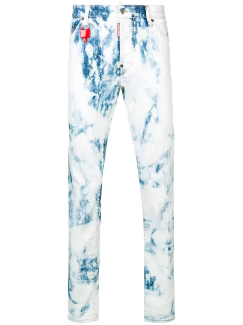 DSQUARED2 bleach wash skinny trousers