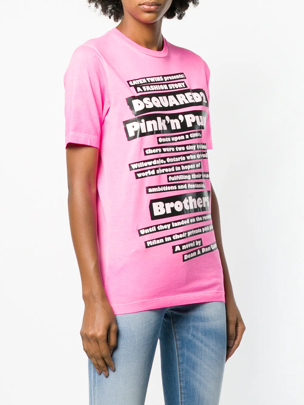 DSQUARED2 printed T-shirt Roze