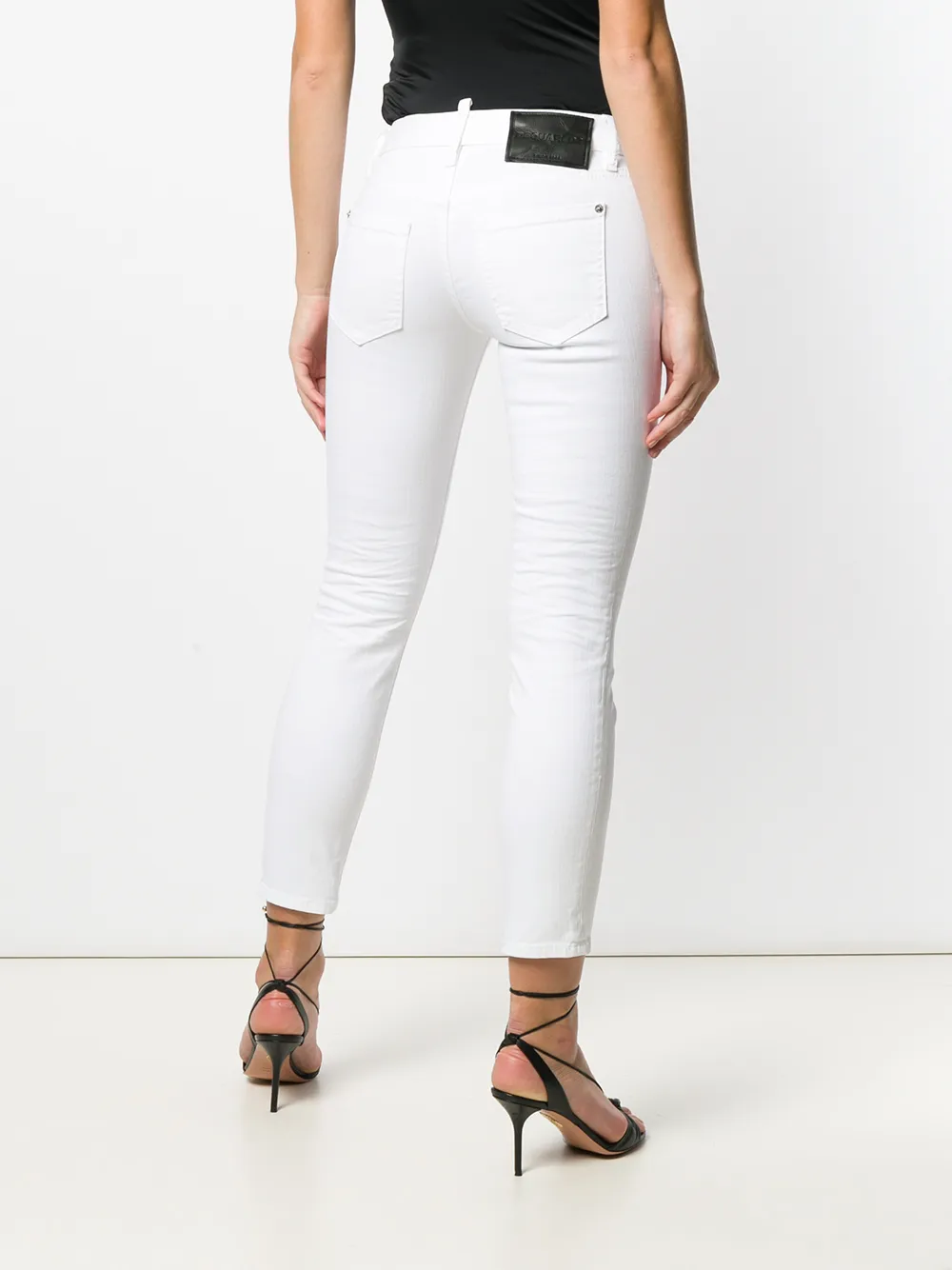 DSQUARED2 Broek van stretch-katoen Wit