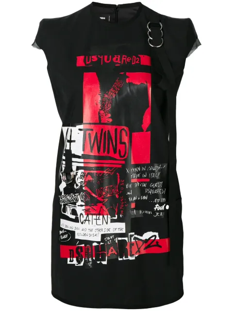 DSQUARED2 printed shift dress