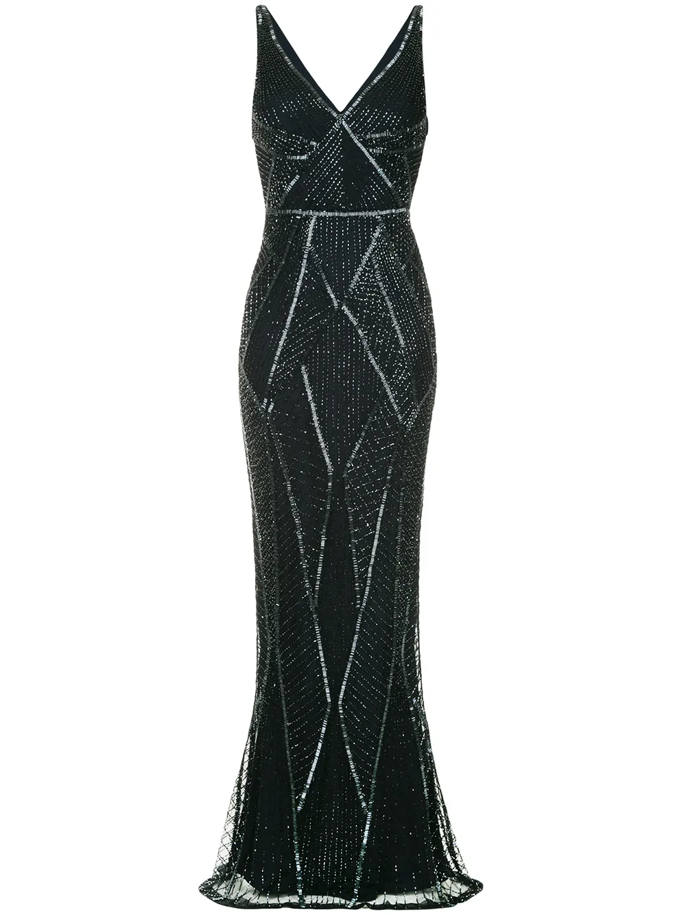 Rachel Gilbert beaded long dress - ブルー Rachel Gilbert beaded long dress - ブルー