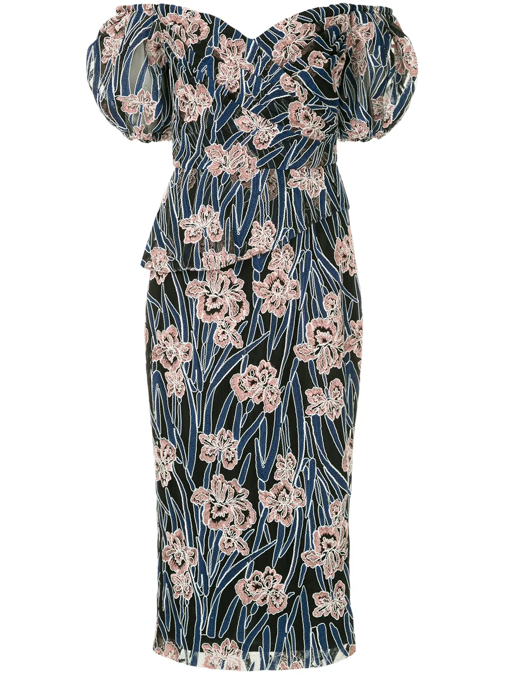 Rachel Gilbert embroidered floral dress - マルチカラー