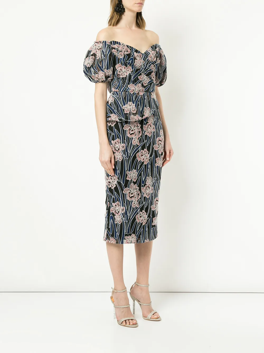 Rachel Gilbert embroidered floral dress Veelkleurig