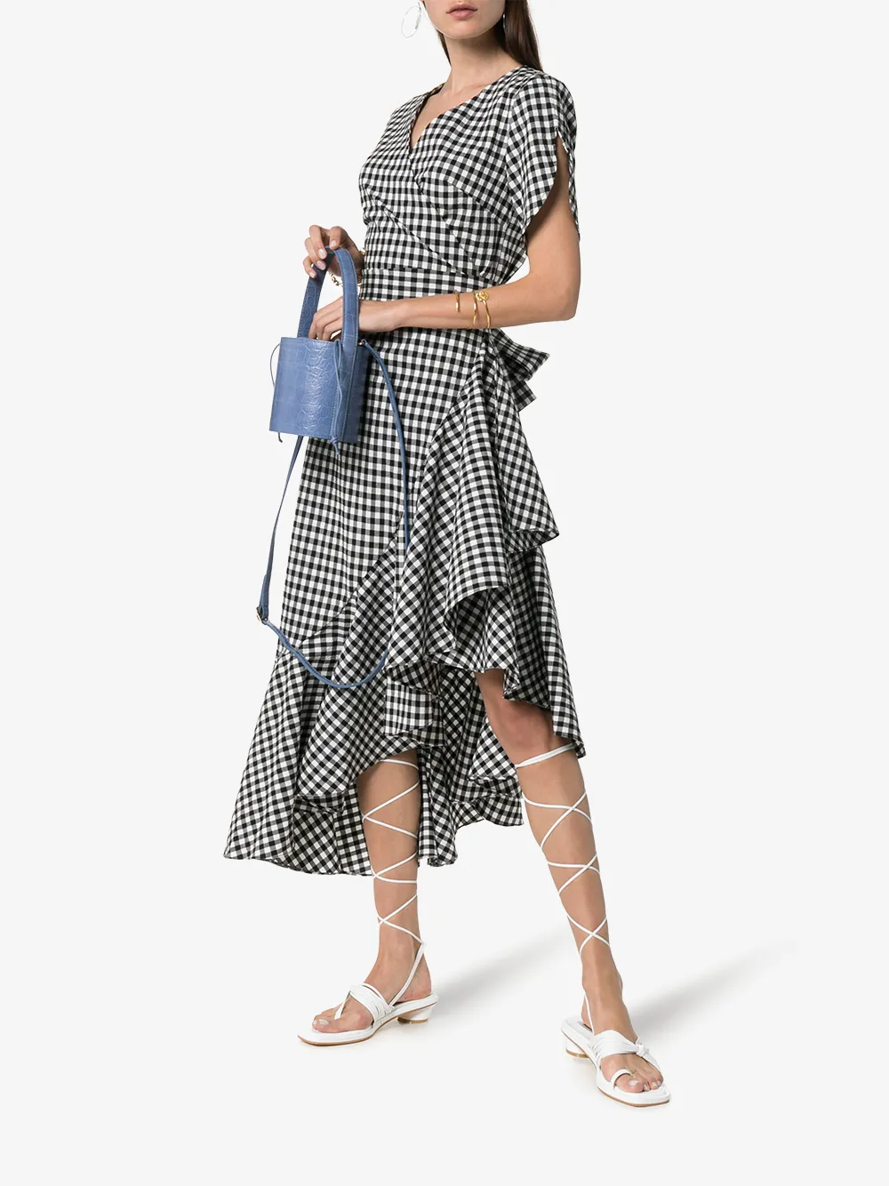 Paper London Tops PAPER LONDON 'COLORADOS' RÜSCHENKLEID MIT VICHY-KARO