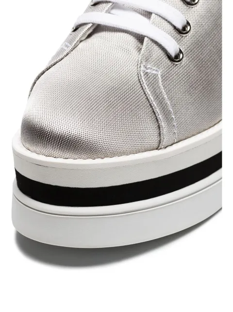 miu miu silver flats