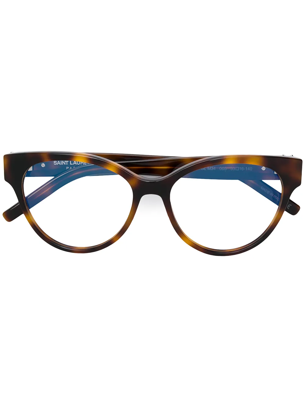 Saint Laurent Eyewear Occhiali ovali - Marrone