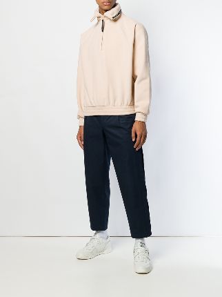 funnel-neck zipped sweatshirt展示图