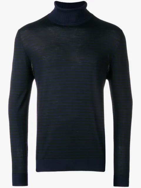 Eleventy striped turtleneck pullover