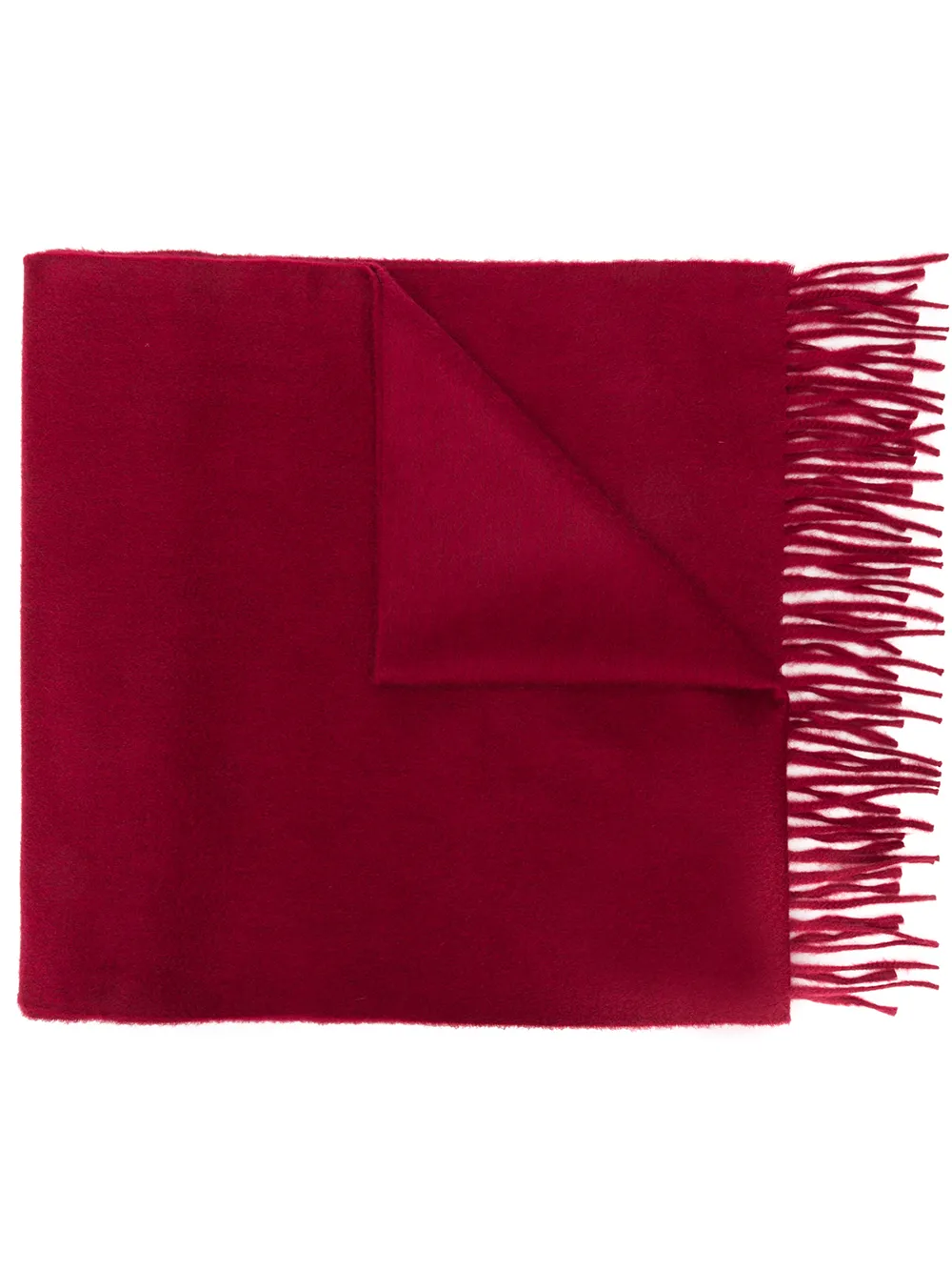 Begg x Co fringed edge scarf | Red | Image 1