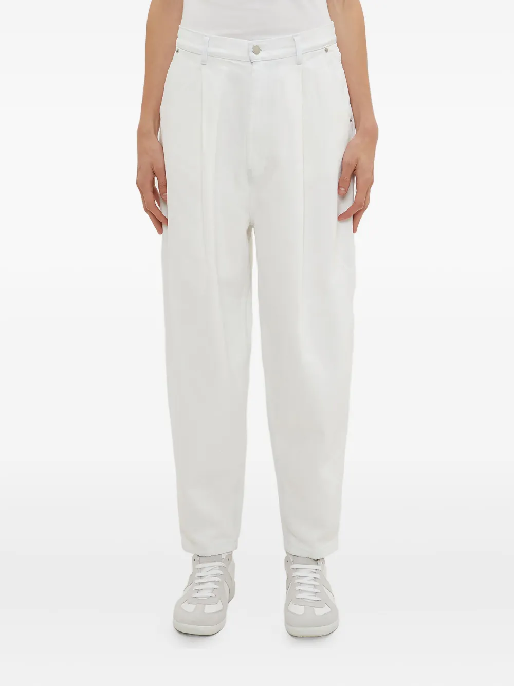 Hed Mayner cotton drop-crotch trousers | White | Image 1