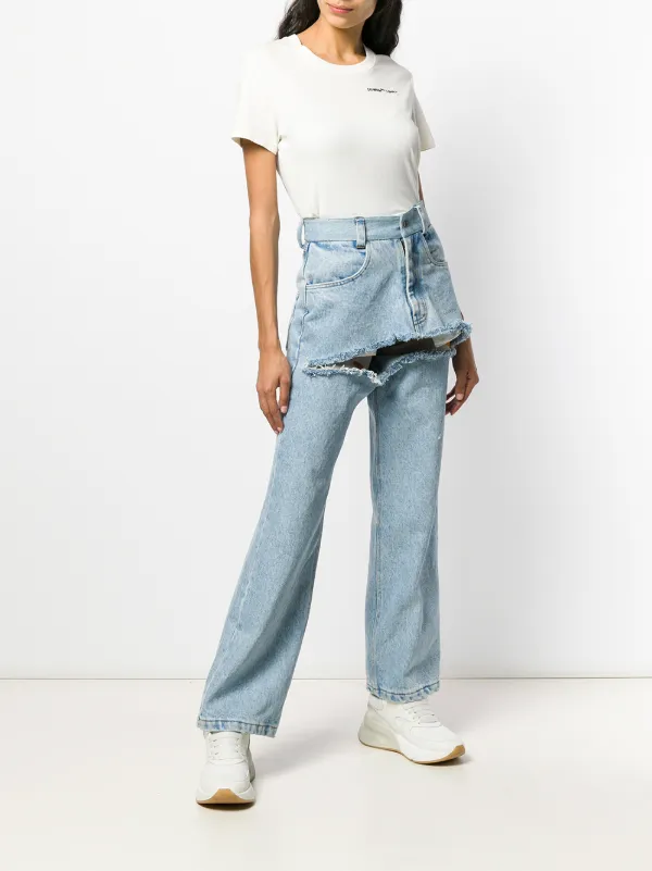 ripped wide leg jeans