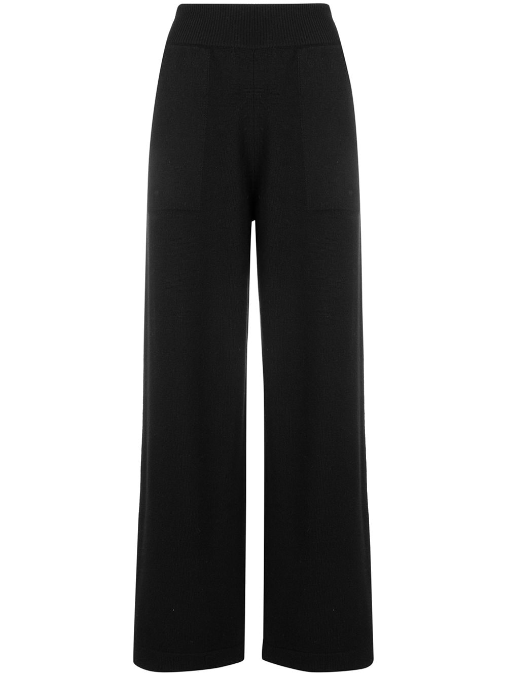 knitted flared trousers